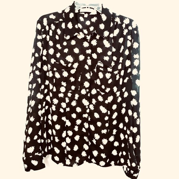Guess Tops - GUESS rare Sunflower Black Blouse Floral Medium